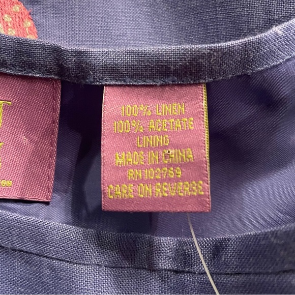 CJ Laing NWT sapphire a line starfish skirt 100% linen size 6 - Picture 7 of 10